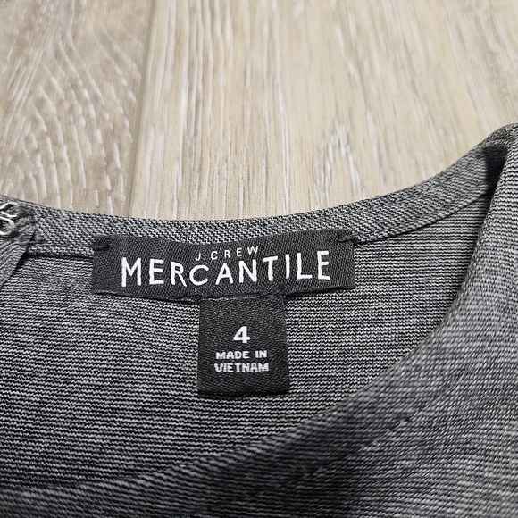 J. Crew Mercantile Short Sleeve Ponte Dress Grey Charcoal Women's 4 Classic - Picture 8 of 9